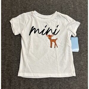 Disney Toddler Girl's T Shirt  Bambi Graphic Print White 2T